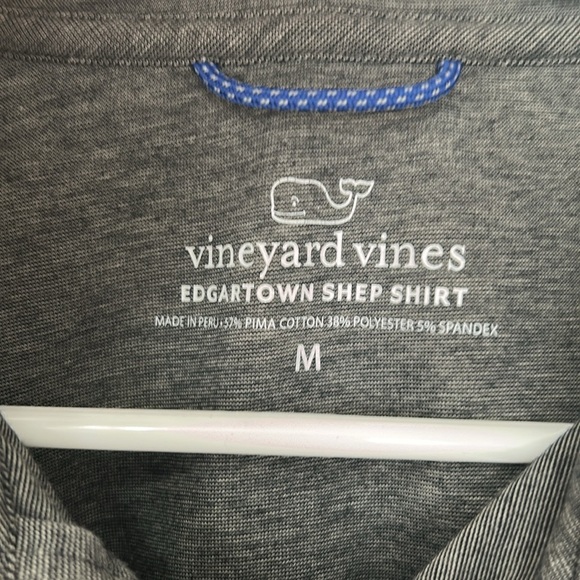 Vineyard Vines Edgartown Shep shirt pullover size medium Gray Quarter-Zip - Picture 2 of 6